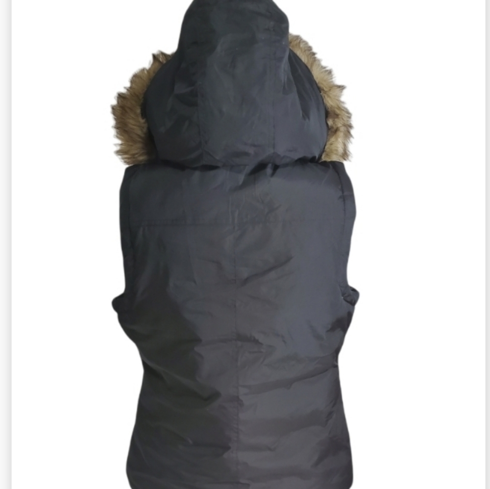 Gap Black Hooded Vest Size M - Picture 5 of 8